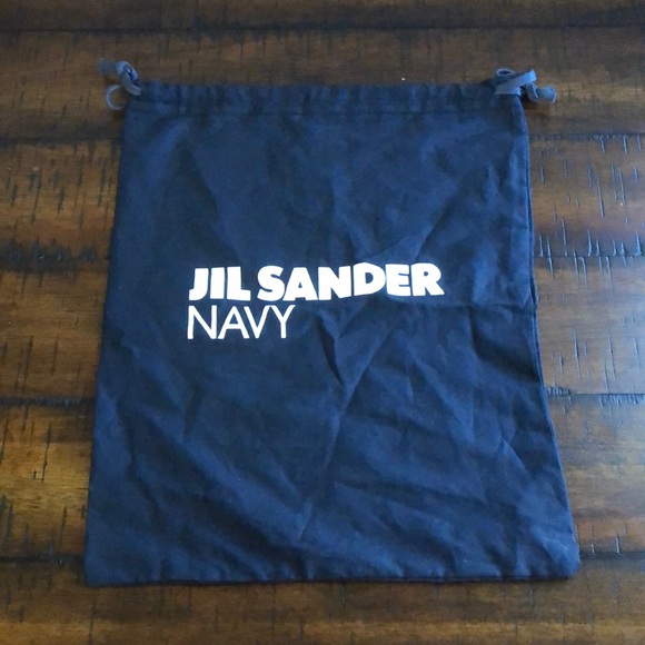 Jil Sander NavyDark Blue Drawstring Bag 13 x10 - Picture 1 of 3